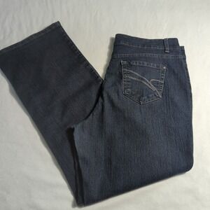 Nine‎ West Women's Size 18 Dark Indigo Stretch Straight Leg  Blue Jeans 376